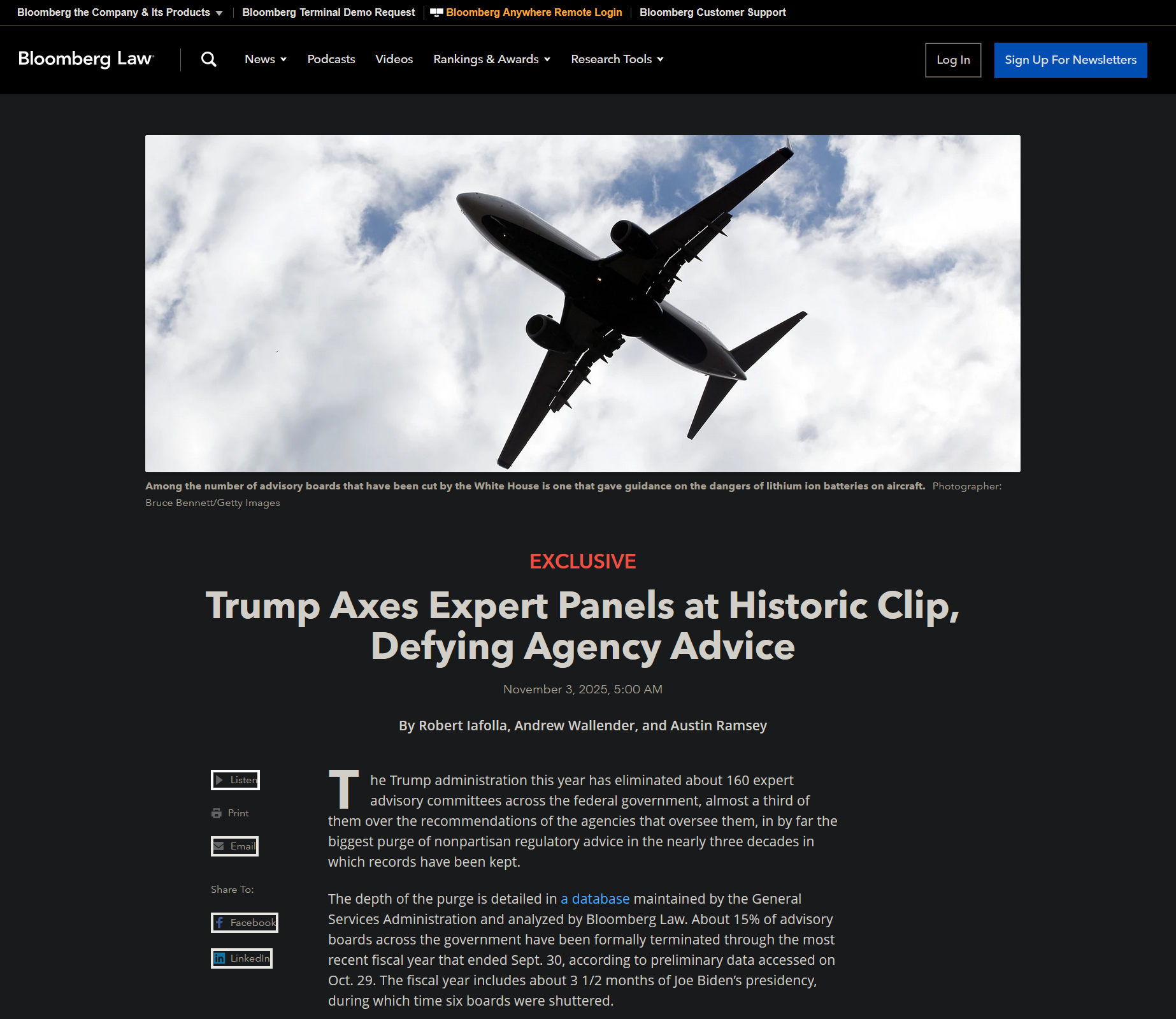 Advisory Committee Analysis